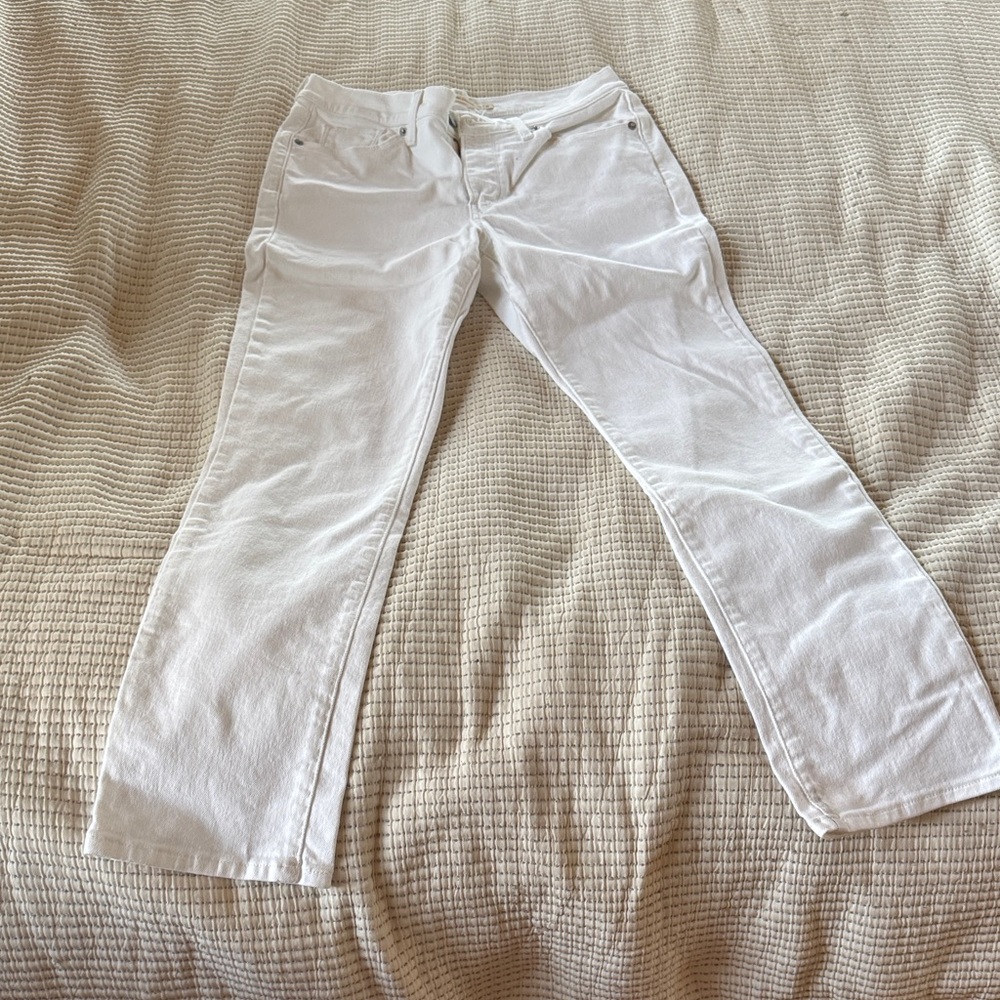 Levi's White Straight Leg Jeans for Women